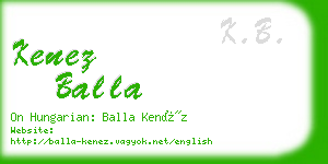 kenez balla business card